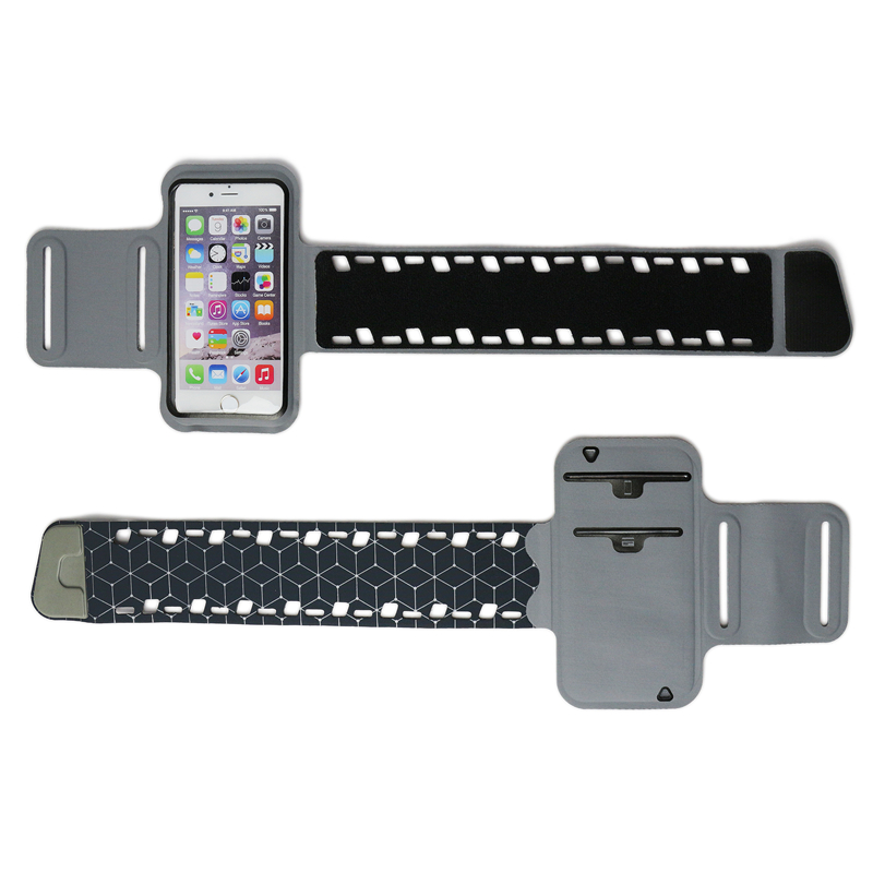 Einstellbare Custom Lycra Sport-Handy-Armband zum Laufen
